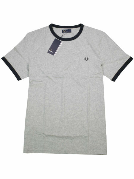 Fred Perry Herren Ringer T-Shirt M3519 Klassik Kurzarm Farbauswahl S M L XL XXL S Steel Marl 7485