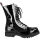 Alpha Rangers 10-loch Boot Festival Army Gothic Leder Springerstiefel Stahlkappe Lack Patent Schwarz 5015 EU 42