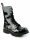 Alpha Rangers 10-loch Boot Festival Army Gothic Leder Springerstiefel Stahlkappe Lack Patent Schwarz 5015 EU 42