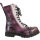 Alpha Rangers 10-loch Boot Festival Army Gothic Leder Springerstiefel Stahlkappe Spider Print Lila 5012 EU 39