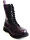 Alpha Rangers 10-loch Boot Festival Army Gothic Leder Springerstiefel Stahlkappe Spider Print Lila 5012 EU 39