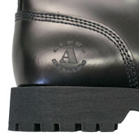 Alpha Rangers 14-loch Boot Festival Army Gothic Leder Springerstiefel Stahlkappe Glattleder Schwarz 5026 EU 38