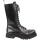 Alpha Rangers 14-loch Boot Festival Army Gothic Leder Springerstiefel Stahlkappe Glattleder Schwarz 5026 EU 38