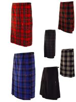 Tiger of London Herren-Rock Kilt Rot Blau Schwarz...