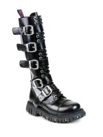 Alpha Rangers 20-loch Boot Schwarz Unisex Schnallen ohne...