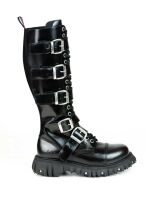 Alpha Rangers 20-loch Boot Schwarz Unisex Schnallen ohne...