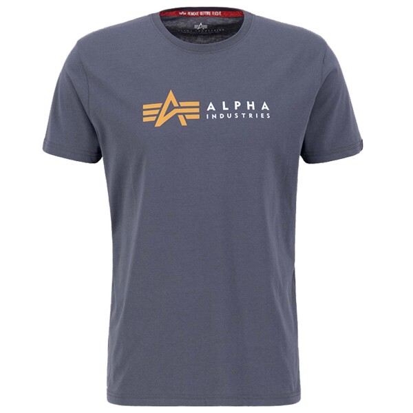 Alpha Industries Herren T-Shirt Label T Farbauswahl Gr. S M L XL XXL XXXL Greyblack5144 XXXL