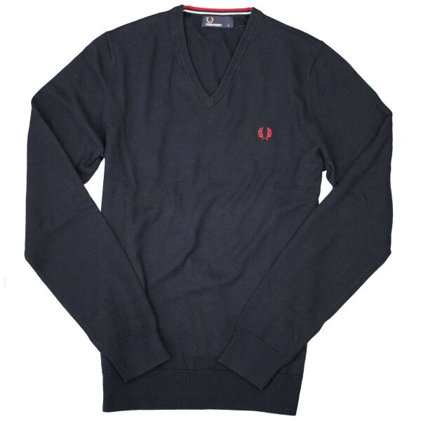 Fred Perry Herren V-Neck Feinstrickpullover K3200  608 Navy 5398