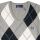 Fred Perry Herren V-Neck Pullover Feinstrick Raute K5385 420 Grau 6061