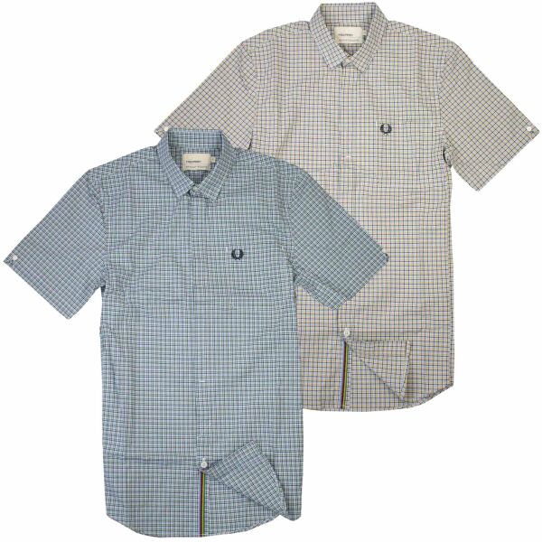 Fred Perry Herren Button Down Kurzarmhemd M6715 Bradley Wiggins Farbauswahl