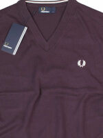 Fred Perry Herren V-Neck Pullover K8260 D69 Feinstrick...