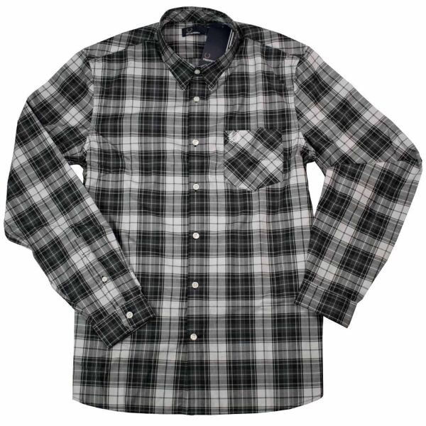 Fred Perry Herren Button Down Langarm Hemd M3541 102 Bold Tartan Kariert 7319