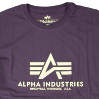 Alpha Industries Herren T-Shirt Basic T Oberteil 100501 S M L XL XXL XXXL XXXXL XXXXXL Plum 8000 XXXL