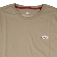 Alpha Industries Herren T-Shirt Signature Puff Print BP T 148523 Farbauswahl Vintage Sand 8015 L