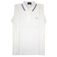 Fred Perry Herren Polo Shirt M3266 Ohne Arm Tanktop Piquee M3266 300 7473