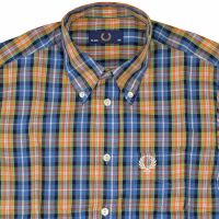 Fred Perry Herren Button Down Kurzarmhemd M8199 407 Kariert 7072