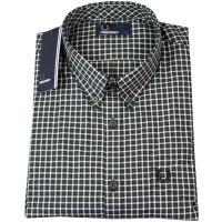 Fred Perry Herren Button Down Langarmhemd M3524 102 Three Colour Gingham 7439