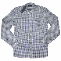 Fred Perry Button Down Langarmhemd Four Color Gingham...