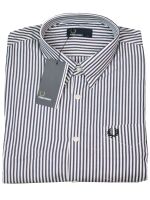 Fred Perry Herren Button Down Langarmhemd M4531 G22 Stripe Twill Shirt 7456