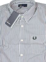 Fred Perry Herren Button Down Langarmhemd M4531 G22 Stripe Twill Shirt 7456