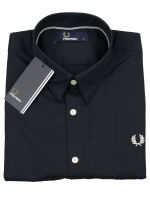 Fred Perry Herren Button Down Langarmhemd M4533 608 Navy Dunkelblaun 7486