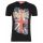 Lonsdale Herren T-Shirt Jakob Slim Fit UK-Flag 111146 Schwarz 6022