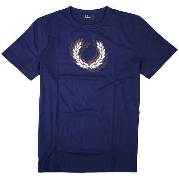 Fred Perry Herren T-Shirt M3602 143 Blau Distorted 7360