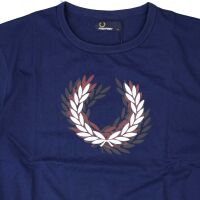 Fred Perry Herren T-Shirt M3602 143 Blau Distorted 7360