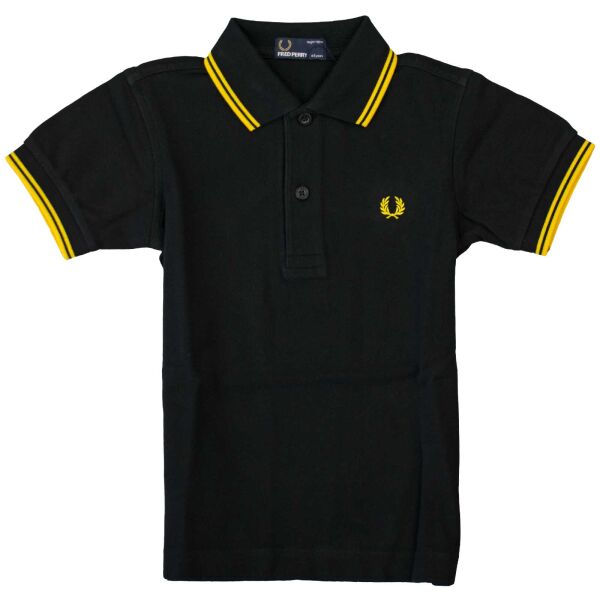 Fred Perry Kids Baby Polo Poloshirt SY3600 506 Schwarz Gelb 7414