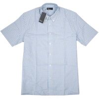 Fred Perry Herren Kurzarmhemd Button Down Kragen Gingham...