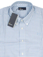 Fred Perry Herren Kurzarmhemd Button Down Kragen Gingham...