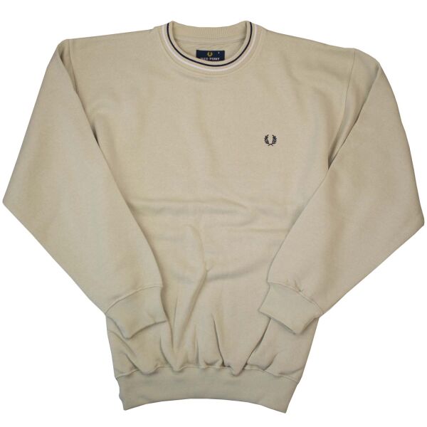 Fred Perry Herren Pullover Sweatshirt Rundhals Beige M8133 Klassik 7476