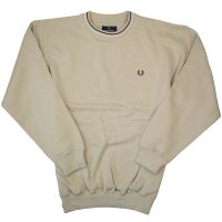 Fred Perry Herren Pullover Sweatshirt Rundhals Beige...