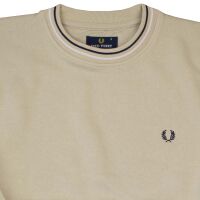 Fred Perry Herren Pullover Sweatshirt Rundhals Beige...