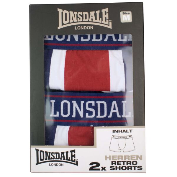 Lonsdale Herren Boxershort 2er Set Tisbury 115255 Doppelpack UK Flag 6006