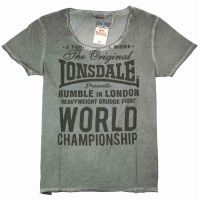 Lonsdale Herren T-Shirt Winsford 113609 Grau Dirty Washed...