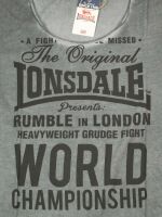 Lonsdale Herren T-Shirt Winsford 113609 Grau Dirty Washed...