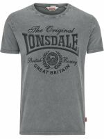 Lonsdale Herren T-Shirt Wendover Regular Fit 115719 Grau Dirty Washed Shirt 6015 L