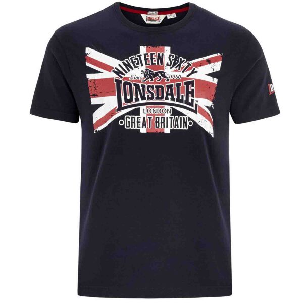 Lonsdale T-Shirt Navy Dunkelblau Uk Flagge 113674 Shirt 6027