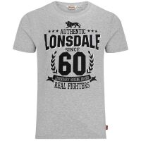 Lonsdale Herren T-Shirt Southfleet 114744 1004 Marl Grey Slim Fit 6028