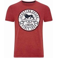 Lonsdale Herren T-Shirt Wrotham 114742 2582 Marl Red Slim...