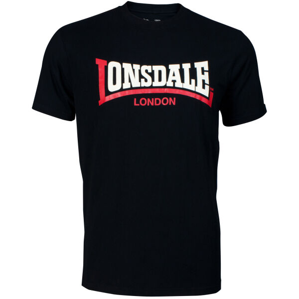 Lonsdale Herren T-Shirt Two Tone 113170 Schwarz 6038