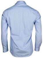 Lonsdale Herren Langarmhemd Kilian Blau Weiß Kariert 111203 Longsleeve Shirt 6040