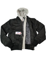 Lonsdale Herren Jacke Clifton 115482 Bomberjacke Schwarz Kapuze 6044