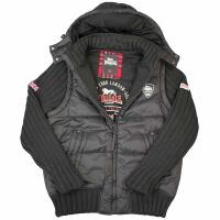 Lonsdale Herren Jacke Rowen abnehmbare Ärmel Schwarz...