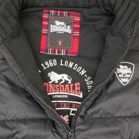 Lonsdale Herren Jacke Rowen abnehmbare Ärmel Schwarz 6057