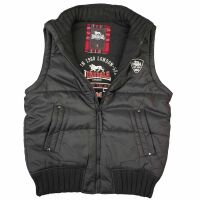 Lonsdale Herren Jacke Rowen abnehmbare Ärmel Schwarz 6057