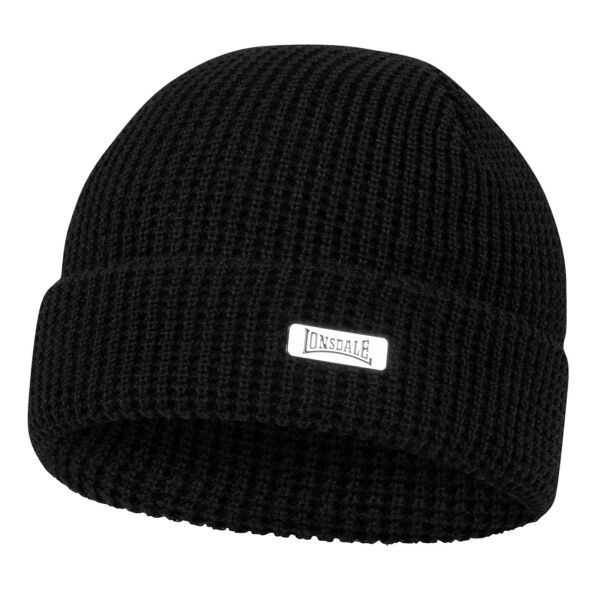 Lonsdale Beanie Mütze Horsforth 116016 Strick Schwarz 6101