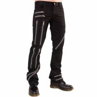 Black Pistol Unisex Hose Zipper Pants Denim B-1-25-001-00...