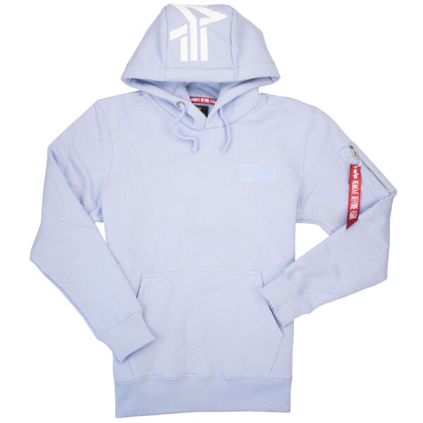 Alpha Industries Herren Kapuzenpullover Back Print Hoody 178318 Pulli Light Blue 6639 XL